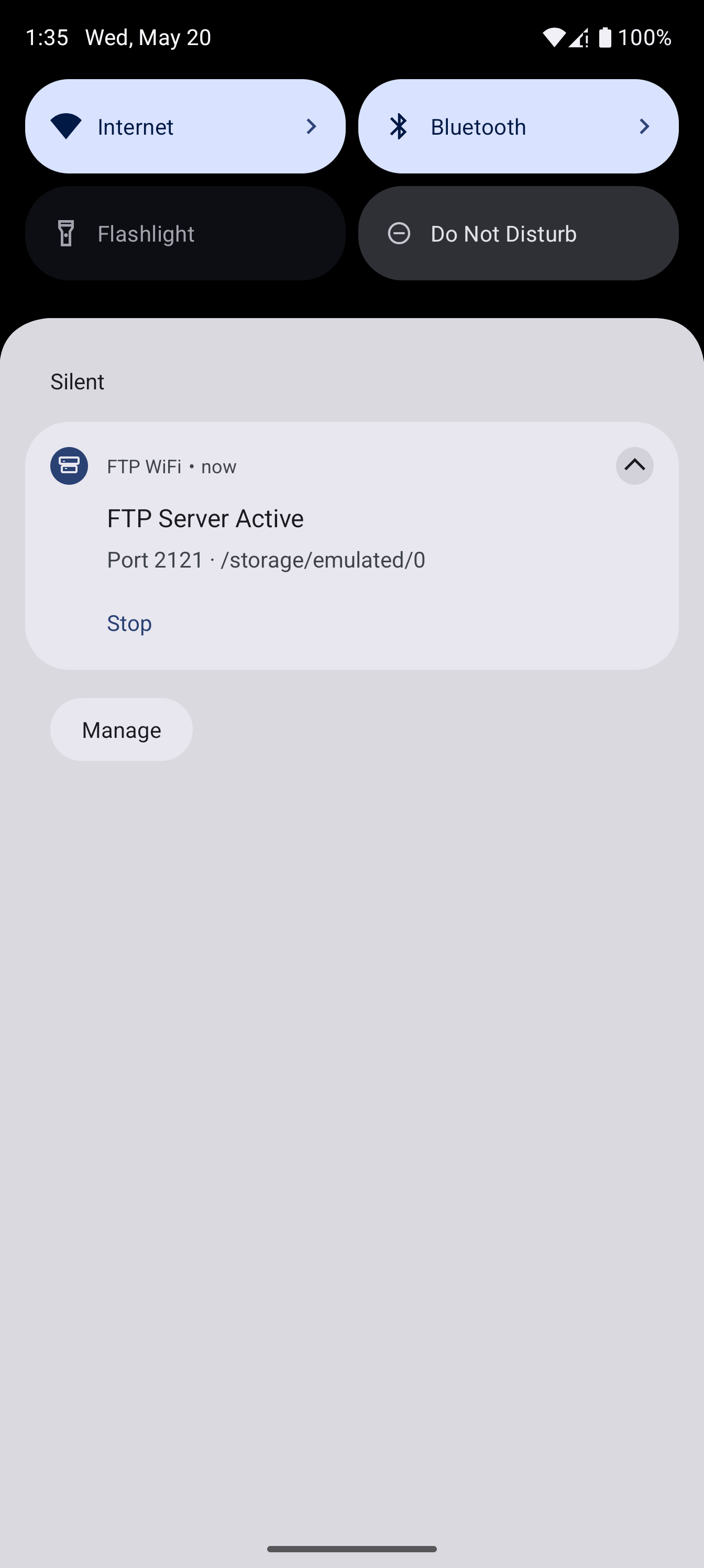 Persistent notification